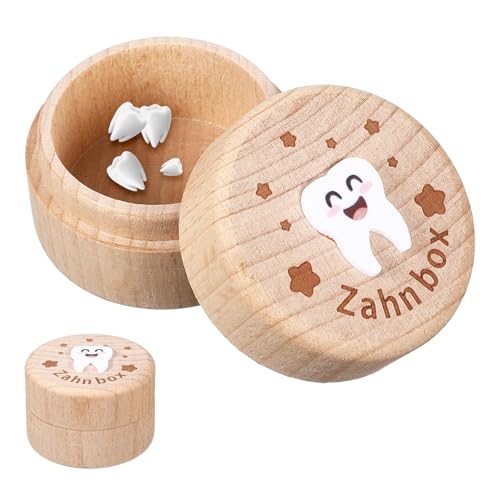 Sploziia Milchzahndose Jungen Mädchen-Zahndose Milchzähne Jungen Mädchen, Zahnungsbox Mit 3D-Cartoon-Zahnaufdruck, Ein Kreatives Geschenk Zur Taufe Und Zum Geburtstag Für Frischgebackene Eltern von Sploziia