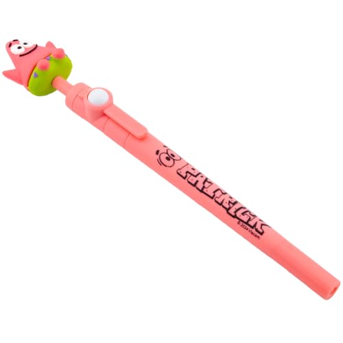 Spongebob Schwammkopf Patrick Kugelschreiber, Fidget Pen mit Figur zum Aufstecken, Stift Merch von Spongebob Schwammkopf