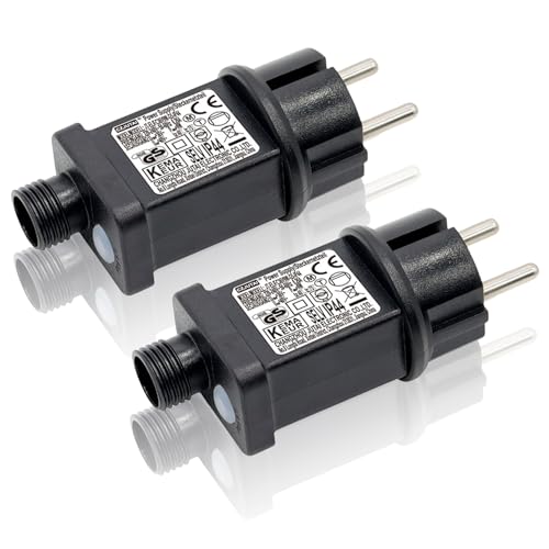 Sporgo 31V 6W LED Netzteil, 2 Stück Niederspannungs Transformator Mit 8 Lichtmodi und Timerfunktion, IP44 Adapter Trafo für Lichterkette Stecker, Weihnachtsbeleuchtung Glühbirnen Sporgo 31V 6W LED Netzteil, 2 Stück Niederspannungs Transformator Mit 8 Lichtmodi und Timerfunktion, IP44 Adapter Trafo für Lichterkette Stecker, Weihnachtsbeleuchtung Glühbirnen von Sporgo