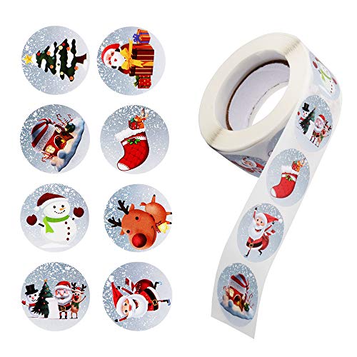 Sporgo 500 Stück Weihnachtssticker Sticker Weihnachten Etiketten Selbstklebend Geschenkaufkleber Weihnachten Geschenk Dekorieren Aufkleber von Sporgo