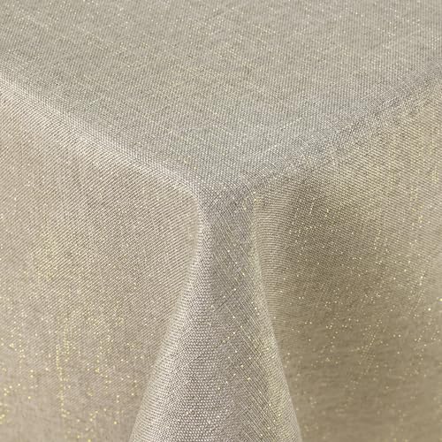 Spotjoy Glitzer Leinenoptik Tischdecke Abwaschbar Rechteckig 100 x 140 cm Tischtuch Lotuseffekt Wasserabweisend Tischwäsche Fleckabweisend, Leinen Spotjoy Glitzer Leinenoptik Tischdecke Abwaschbar Rechteckig 100 x 140 cm Tischtuch Lotuseffekt Wasserabweisend Tischwäsche Fleckabweisend, Leinen von Spotjoy