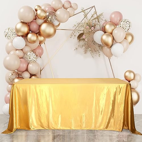 Spotjoy Pailletten Rechteckige Tischdecke 60 x 120 Zoll, Glitzer Tischdecke für Partys, dekorative glänzende Tischdecken für Hochzeit Geburtstag Bankett, Gold von Spotjoy