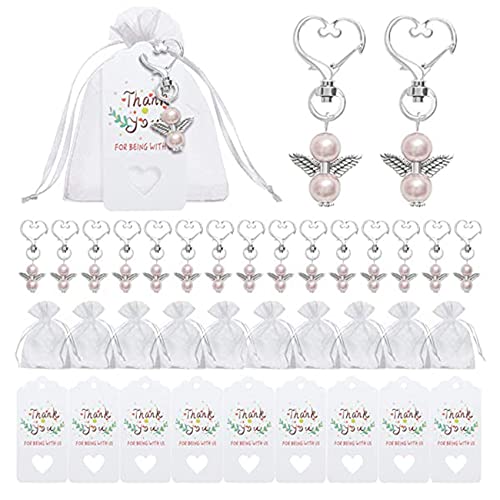 Spourita 40 Sets Perlen mit HerzföRmigem SchlüSsel AnhäNger Hochzeit Bevorzugung Set, Inklusive Perlen SchlüSsel AnhäNger, Organza Geschenk TüTen A Spourita 40 Sets Perlen mit HerzföRmigem SchlüSsel AnhäNger Hochzeit Bevorzugung Set, Inklusive Perlen SchlüSsel AnhäNger, Organza Geschenk TüTen A von Spourita