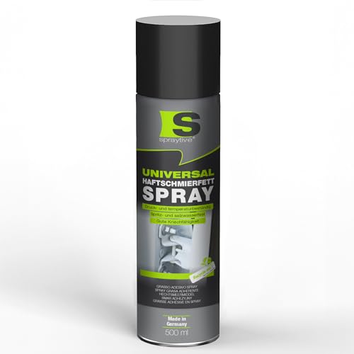 Spraytive 1 x 500 ml Universal Haftschmierfett-Spray – Schmierfett & Kriechöl für Auto, Gelenke, Lager & Scharniere – hochviskoses Sprühfett, Seilfett & Polfett, Korrosionsschutz - Made in Germany Spraytive 1 x 500 ml Universal Haftschmierfett-Spray – Schmierfett & Kriechöl für Auto, Gelenke, Lager & Scharniere – hochviskoses Sprühfett, Seilfett & Polfett, Korrosionsschutz - Made in Germany von Spraytive
