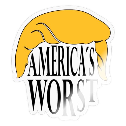 Spreadshirt Anti Trump America's Worst Sticker, max. 10 x 10 cm, 10 x 10 cm, Transparent glänzend Spreadshirt Anti Trump America's Worst Sticker, max. 10 x 10 cm, 10 x 10 cm, Transparent glänzend von Spreadshirt