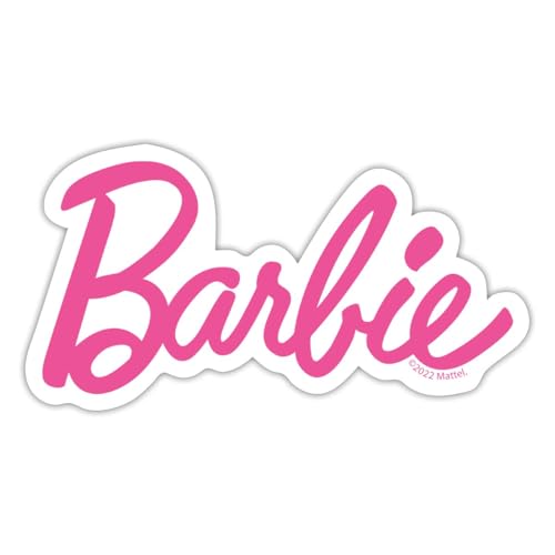 Spreadshirt Barbie Klassisches Logo Sticker, max. 10 x 10 cm, 10 x 10 cm, Mattweiß von Spreadshirt