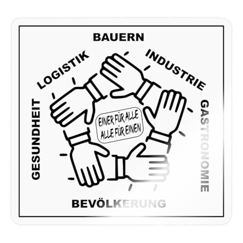 Spreadshirt Bauerndemo Bauernprotest Unterstützen Sticker, 10 x 10 cm, Transparent glänzend von Spreadshirt