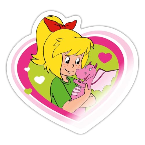 Spreadshirt Bibi Blocksberg Kuschelt Mit Drache Fauchi Sticker, max. 10 x 10 cm, 10 x 10 cm, Weiß glänzend Spreadshirt Bibi Blocksberg Kuschelt Mit Drache Fauchi Sticker, max. 10 x 10 cm, 10 x 10 cm, Weiß glänzend von Spreadshirt