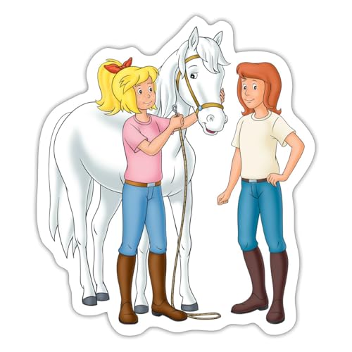 Spreadshirt Bibi Und Tina Kümmern Sich Um Sabrina Sticker, max. 10 x 10 cm, 10 x 10 cm, Mattweiß Spreadshirt Bibi Und Tina Kümmern Sich Um Sabrina Sticker, max. 10 x 10 cm, 10 x 10 cm, Mattweiß von Spreadshirt
