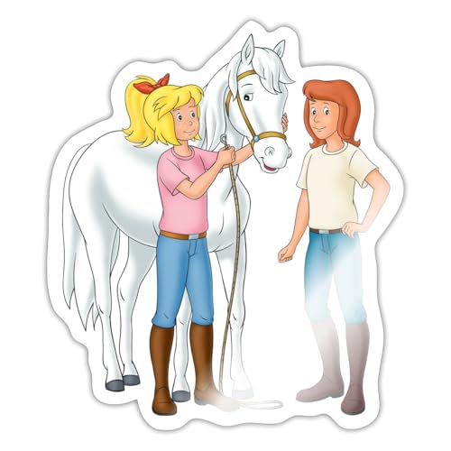 Spreadshirt Bibi Und Tina Kümmern Sich Um Sabrina Sticker, max. 10 x 10 cm, 10 x 10 cm, Weiß glänzend Spreadshirt Bibi Und Tina Kümmern Sich Um Sabrina Sticker, max. 10 x 10 cm, 10 x 10 cm, Weiß glänzend von Spreadshirt