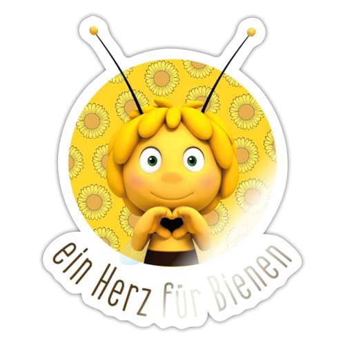 Spreadshirt Biene Maja Ein Herz Für Bienen Sticker, max. 10 x 10 cm, 10 x 10 cm, Weiß glänzend Spreadshirt Biene Maja Ein Herz Für Bienen Sticker, max. 10 x 10 cm, 10 x 10 cm, Weiß glänzend von Spreadshirt