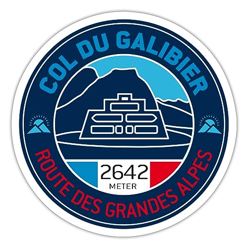 Spreadshirt Col Du Galibier Frankreich Route des Grandes Alpes Alpenpass Sticker, One Size von Spreadshirt
