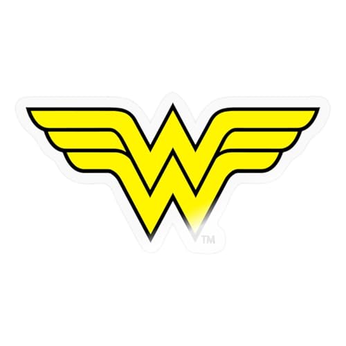 Spreadshirt DC Comics Justice League Wonder Woman Logo Sticker, max. 10 x 10 cm, 10 x 10 cm, Transparent glänzend von Spreadshirt