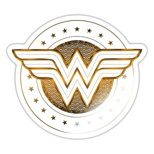 Spreadshirt DC Comics Wonder Woman Logo Mit Sternchen Sticker, max. 10 x 10 cm, 10 x 10 cm, Weiß glänzend Spreadshirt DC Comics Wonder Woman Logo Mit Sternchen Sticker, max. 10 x 10 cm, 10 x 10 cm, Weiß glänzend von Spreadshirt