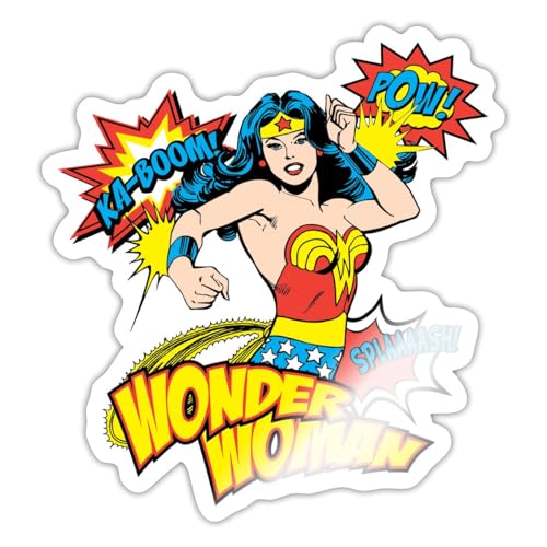 Spreadshirt DC Comics Wonder Woman Retro Sticker, max. 10 x 10 cm, 10 x 10 cm, Weiß glänzend Spreadshirt DC Comics Wonder Woman Retro Sticker, max. 10 x 10 cm, 10 x 10 cm, Weiß glänzend von Spreadshirt