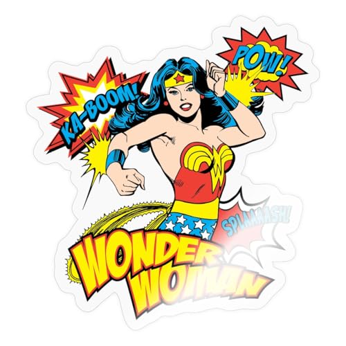 Spreadshirt DC Comics Wonder Woman Retro Sticker, max. 10 x 10 cm, 10 x 10 cm, Transparent glänzend Spreadshirt DC Comics Wonder Woman Retro Sticker, max. 10 x 10 cm, 10 x 10 cm, Transparent glänzend von Spreadshirt
