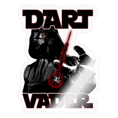 Spreadshirt Dart Vader Dartscheibe Dartspieler Geschenk Sticker, 10 x 10 cm, Transparent glänzend von Spreadshirt