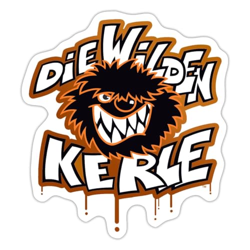 Spreadshirt Die Wilden Kerle Logo Tropfen Graffiti Sticker, max. 10 x 10 cm, 10 x 10 cm, Mattweiß von Spreadshirt