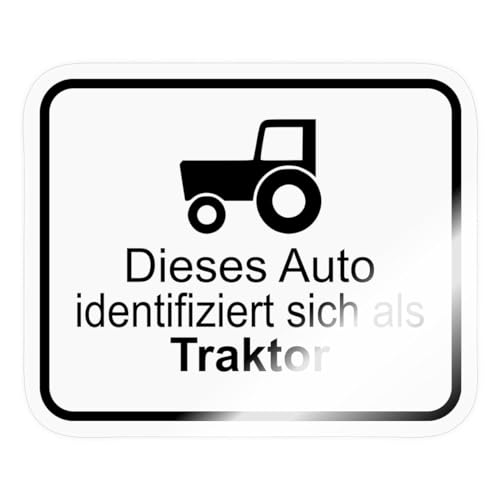 Spreadshirt Dieses Auto Identifiziert Sich Als Traktor Protest Sticker, 10 x 10 cm, Transparent glänzend von Spreadshirt