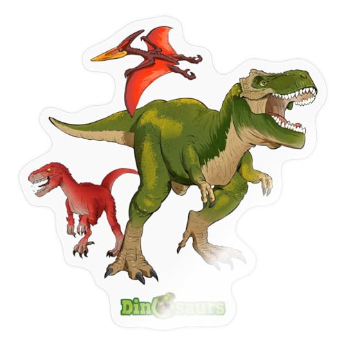Spreadshirt Dinosaurier T-Rex Velociraptor Pteranodon Sticker, max. 10 x 10 cm, 10 x 10 cm, Transparent glänzend Spreadshirt Dinosaurier T-Rex Velociraptor Pteranodon Sticker, max. 10 x 10 cm, 10 x 10 cm, Transparent glänzend von Spreadshirt