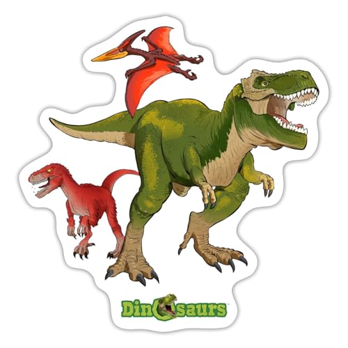 Spreadshirt Dinosaurier T-Rex Velociraptor Pteranodon Sticker, max. 10x10 cm, 10 x 10 cm, Mattweiß Spreadshirt Dinosaurier T-Rex Velociraptor Pteranodon Sticker, max. 10x10 cm, 10 x 10 cm, Mattweiß von Spreadshirt