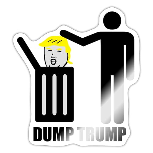Spreadshirt Dump Trump Mülleimer Sticker, max. 10 x 10 cm, 10 x 10 cm, Weiß glänzend Spreadshirt Dump Trump Mülleimer Sticker, max. 10 x 10 cm, 10 x 10 cm, Weiß glänzend von Spreadshirt