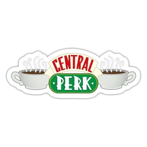 Spreadshirt Friends Central Perk Sticker, 10 x 10 cm, Mattweiß von Spreadshirt