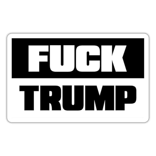 Spreadshirt Fuck Trump Schwarz-Weiß Sticker, max. 10 x 10 cm, 10 x 10 cm, Mattweiß Spreadshirt Fuck Trump Schwarz-Weiß Sticker, max. 10 x 10 cm, 10 x 10 cm, Mattweiß von Spreadshirt