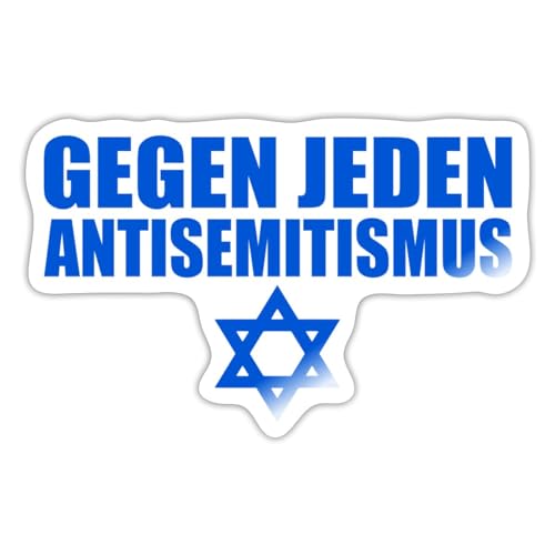 Spreadshirt Gegen Jeden Antisemitismus Sticker, 10 x 10 cm, Weiß glänzend von Spreadshirt