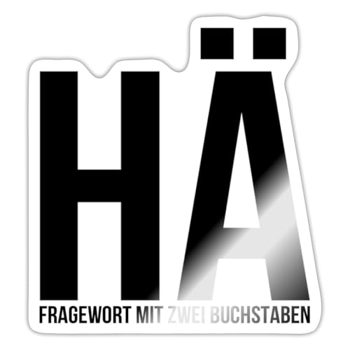 Spreadshirt HÄ Fragewort Mit Zwei Buchstaben Lustiger Spruch Sticker, max. 10x10 cm, 10 x 10 cm, Weiß glänzend Spreadshirt HÄ Fragewort Mit Zwei Buchstaben Lustiger Spruch Sticker, max. 10x10 cm, 10 x 10 cm, Weiß glänzend von Spreadshirt