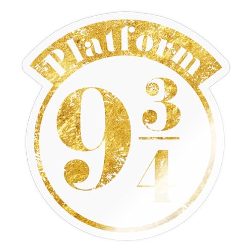 Spreadshirt Harry Potter Platform 9 3/4 Gold Sticker, max. 10 x 10 cm, 10 x 10 cm, Transparent glänzend Spreadshirt Harry Potter Platform 9 3/4 Gold Sticker, max. 10 x 10 cm, 10 x 10 cm, Transparent glänzend von Spreadshirt
