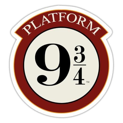 Spreadshirt Harry Potter Platform 9 3/4 Sticker, max. 10 x 10 cm, 10 x 10 cm, Mattweiß von Spreadshirt