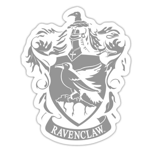 Spreadshirt Harry Potter Ravenclaw Wappen Sticker, max. 10 x 10 cm, 10 x 10 cm, Mattweiß von Spreadshirt