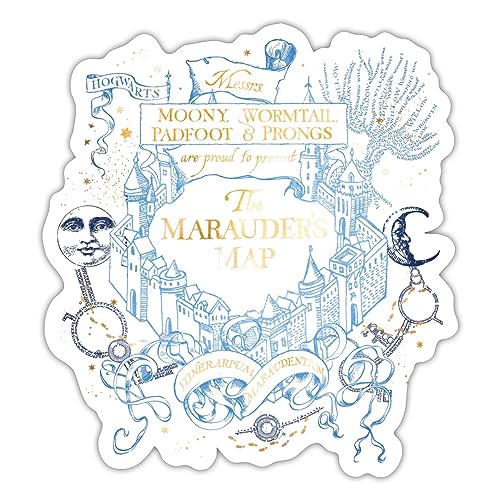 Spreadshirt Harry Potter The Marauder's Map Sticker, 10 x 10 cm, Mattweiß von Spreadshirt