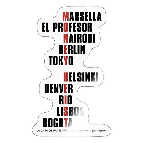Spreadshirt Haus des Geldes - La Casa De Papel - Namen Sticker, 10 x 10 cm, Transparent glänzend von Spreadshirt