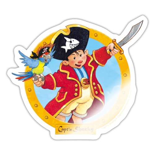 Spreadshirt Käpt'n Sharky Piratenkapitän Sticker, max. 10x10 cm, 10 x 10 cm, Weiß glänzend Spreadshirt Käpt'n Sharky Piratenkapitän Sticker, max. 10x10 cm, 10 x 10 cm, Weiß glänzend von Spreadshirt