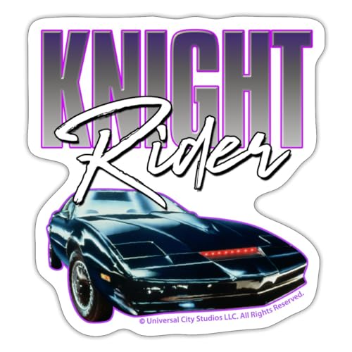 Spreadshirt Knight Rider Schriftzug Und Auto Sticker, 10 x 10 cm, Mattweiß von Spreadshirt