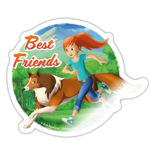 Spreadshirt Lassie Best Friends Beste Freunde Sticker, 10 x 10 cm, Weiß glänzend von Spreadshirt
