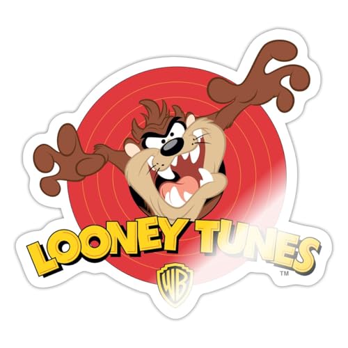 Spreadshirt Looney Tunes Taz Der Tasmanische Teufel Sticker, max. 10 x 10 cm, 10 x 10 cm, Weiß glänzend von Spreadshirt