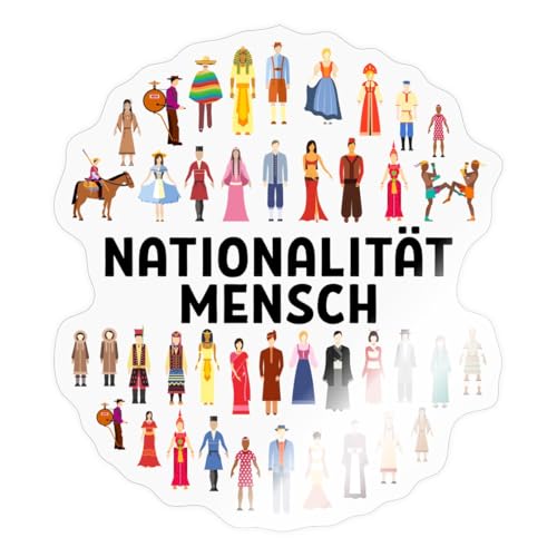 Spreadshirt Nationalität Mensch Statement Menschenrechte Sticker, max. 10 x 10 cm, 10 x 10 cm, Transparent glänzend Spreadshirt Nationalität Mensch Statement Menschenrechte Sticker, max. 10 x 10 cm, 10 x 10 cm, Transparent glänzend von Spreadshirt