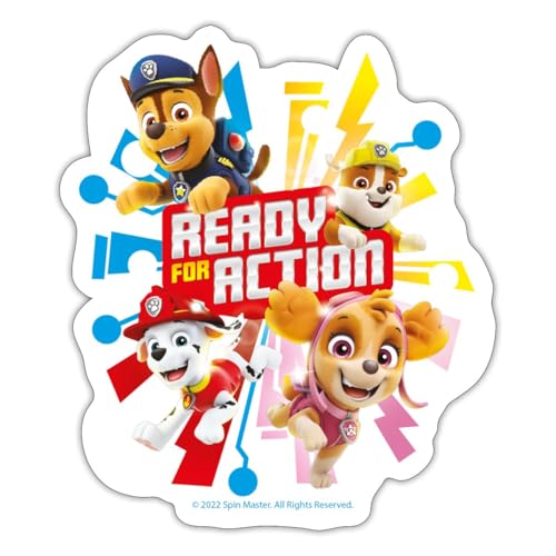 Spreadshirt Paw Patrol Ready For Action Sticker, max. 10 x 10 cm, 10 x 10 cm, Mattweiß Spreadshirt Paw Patrol Ready For Action Sticker, max. 10 x 10 cm, 10 x 10 cm, Mattweiß von Spreadshirt