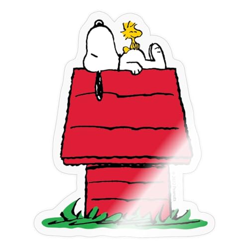 Spreadshirt Peanuts Snoopy Woodstock Und Die Hundehütte Sticker, max. 10 x 10 cm, 10 x 10 cm, Transparent glänzend Spreadshirt Peanuts Snoopy Woodstock Und Die Hundehütte Sticker, max. 10 x 10 cm, 10 x 10 cm, Transparent glänzend von Spreadshirt