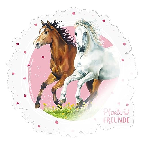 Spreadshirt Pferdefreunde Pferde Galoppieren Sticker, 10 x 10 cm, Transparent glänzend von Spreadshirt