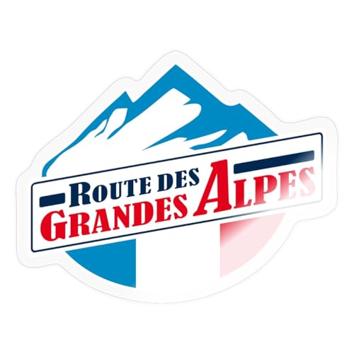 Spreadshirt Route Des Grandes Alpes Logo Sticker, max. 10 x 10 cm, 10 x 10 cm, Transparent glänzend von Spreadshirt