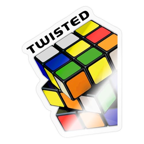 Spreadshirt Rubik's Cube Zauberwürfel Twisted Sticker Aufkleber, 10 x 10 cm, Transparent glänzend Spreadshirt Rubik's Cube Zauberwürfel Twisted Sticker Aufkleber, 10 x 10 cm, Transparent glänzend von Spreadshirt