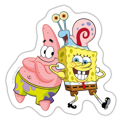 Spreadshirt SpongeBob Schwammkopf Mit Patrick & Gary Sticker, max. 10 x 10 cm, 10 x 10 cm, Mattweiß Spreadshirt SpongeBob Schwammkopf Mit Patrick & Gary Sticker, max. 10 x 10 cm, 10 x 10 cm, Mattweiß von Spreadshirt