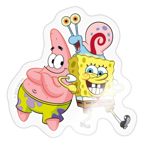 Spreadshirt SpongeBob Schwammkopf Mit Patrick & Gary Sticker, max. 10 x 10 cm, 10 x 10 cm, Transparent glänzend Spreadshirt SpongeBob Schwammkopf Mit Patrick & Gary Sticker, max. 10 x 10 cm, 10 x 10 cm, Transparent glänzend von Spreadshirt