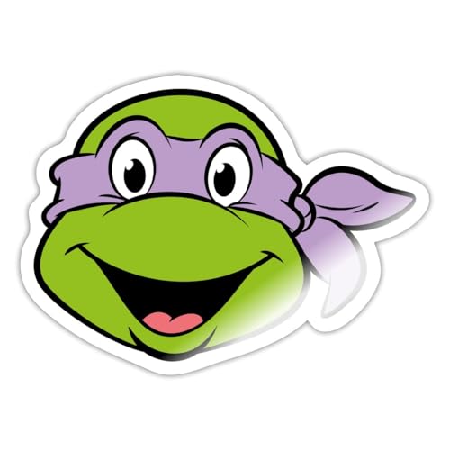 Spreadshirt Teenage Mutant Ninja Turtles Donatello Kostüm Sticker, max. 10 x 10 cm, 10 x 10 cm, Weiß glänzend von Spreadshirt