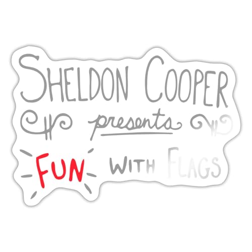 Spreadshirt The Big Bang Theory Spaß mit Flaggen Sticker, max. 10x10 cm, 10 x 10 cm, Weiß glänzend von Spreadshirt