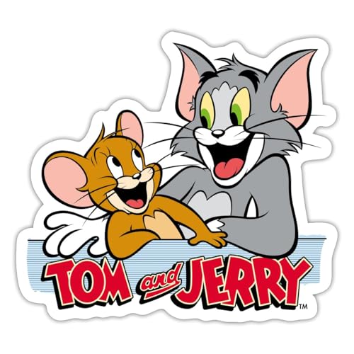 Spreadshirt Tom Und Jerry Fröhliche Freunde Sticker, max. 10 x 10 cm, 10 x 10 cm, Mattweiß Spreadshirt Tom Und Jerry Fröhliche Freunde Sticker, max. 10 x 10 cm, 10 x 10 cm, Mattweiß von Spreadshirt